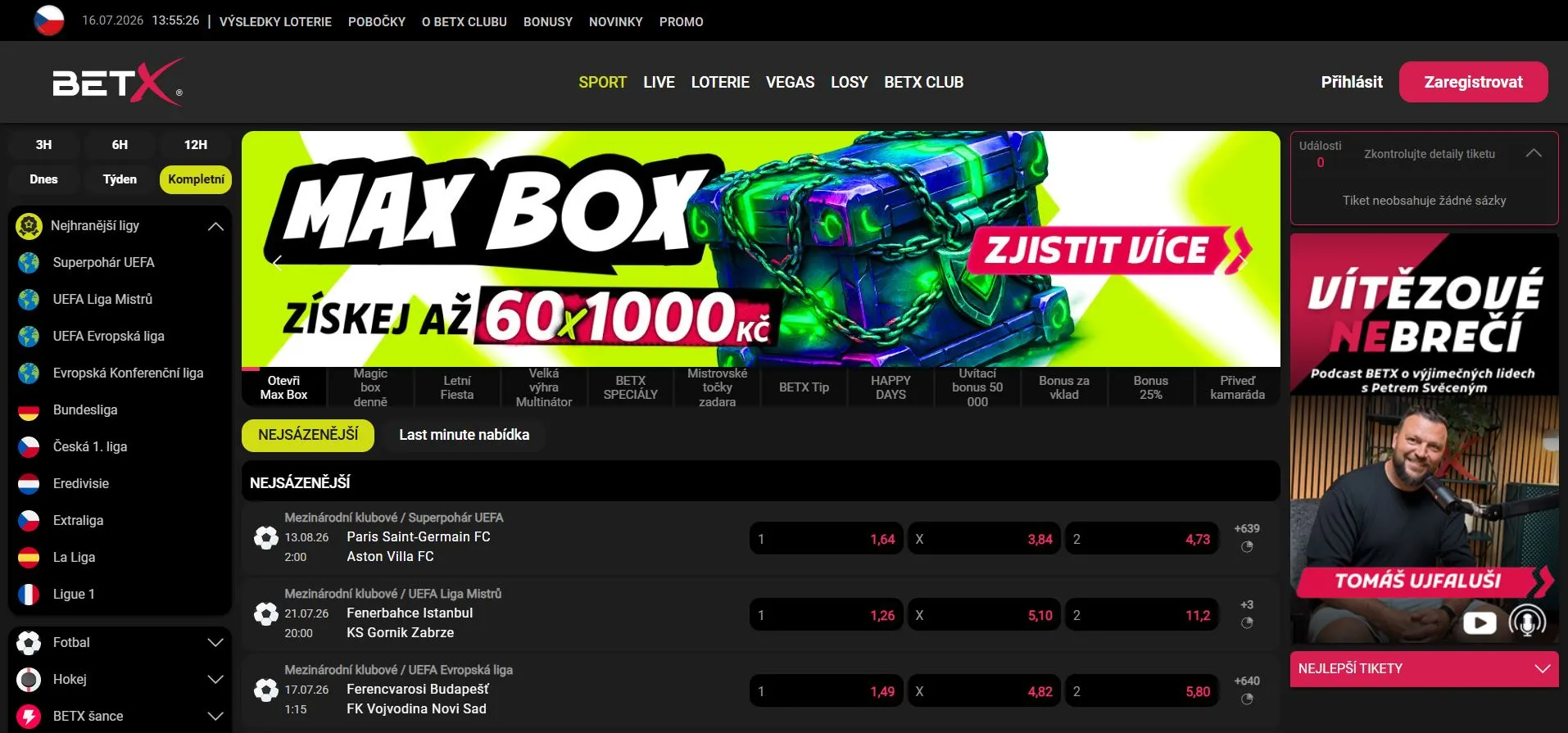 nové české online casino BetX casino